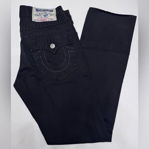 True Religion Men's Black Straight Jeans